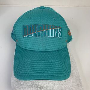 Miami Dolphins NFL Team Training New Era 9Forty Hat Two Tone Logo SnapBack Cap